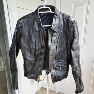 Vintage real leather biker jacket